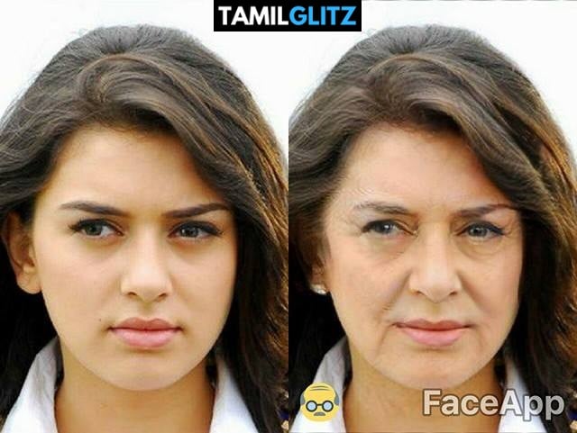 Image result for Tamil actresses as Grandma by Faceapp Editing