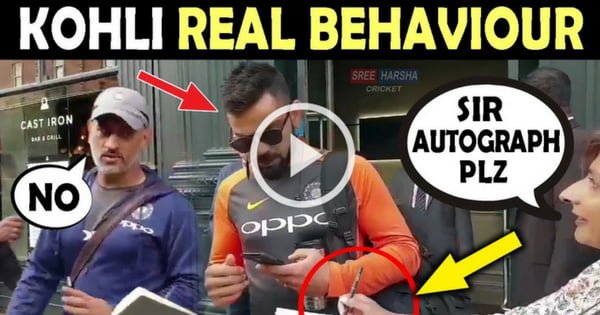 Virat Kohli's behaviour towards his Fans